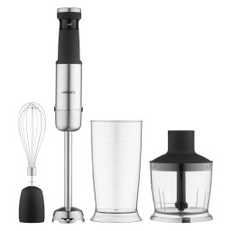Ardesto ხელის ბლენდერი Blender submersible HBG-1000WHCHC, 1000W, 3in1, bowl-600ml, chopper 500 ml black-silver-JUSTSHOP.GE-ზე