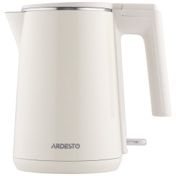 Ardesto ელექტრო ჩაიდანი Electric kettle, 1L, double-walled, Strix, beige-JUSTSHOP.GE-ზე