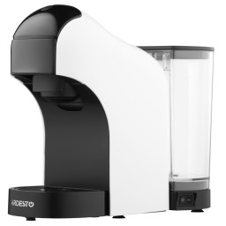 Ardesto ყავის აპარატი capsule coffeee maker, 0.8l, capsules Nespresso, Nescafe Dolce Gusto, ground coffe, touch control, white