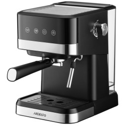 Ardesto ყავის აპარატი coffee maker carob 1.5l, ground, hand capuchino maker, touch control, black-silver-JUSTSHOP.GE-ზე