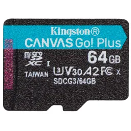 Kingston მეხსიერების ბარათი microSD 64GB C10 UHS-I U3 A2 R170/W70MB/s-JUSTSHOP.GE-ზე
