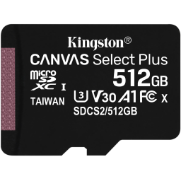 Kingston მეხსიერების ბარათი microSD 512GB C10 UHS-I U3 A1 R100/W85MB/s-JUSTSHOP.GE-ზე