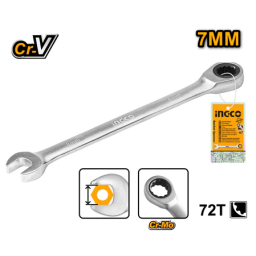 Ingco ქანჩის გასაღები 7მმ (HCSPAR071)