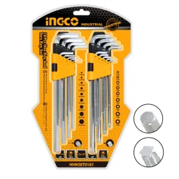 Ingco ექვსკუთხა სახრახნისი18 ცალიანი (HHKSET0181)