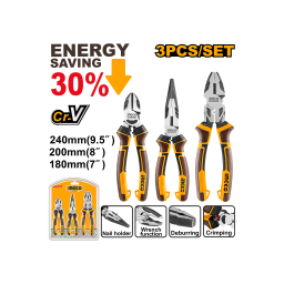 Ingco ბრტყელტუჩას 3ც-ნი კომპლექტი 9.5/240mm,8/200mm, 7/180mm (HKHLPS2832)-JUSTSHOP.GE-ზე