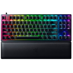 Razer კლავიატურა Keyboard mechanical Huntsman V2 TKL 87key, Purple Switch, USB-A, EN/RU, RGB, black-JUSTSHOP.GE-ზე