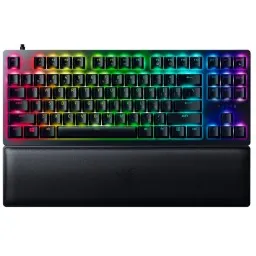 Razer კლავიატურა Keyboard mechanical Huntsman V2 TKL 87key, Purple Switch, USB-A, EN/RU, RGB, black