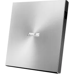 ASUS ODD DVD დისკის წამკითხველი, ჩამწერი portable SDRW-08U9M-U DVD+-R/RW burner M-DISC USB2.0 Slim silver Retail Box-JUSTSHOP.GE-ზე