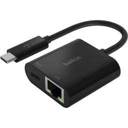 Belkin USB-C ადაპტერი Adapter USB-C - Ethernet 60W PD Black
