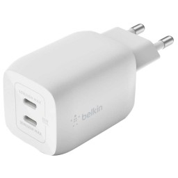 Belkin მობილურის დამტენი Wall Charger 65W 2xUSB-C GAN PD PPS, white