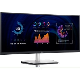 DELL მონიტორი Monitor 34 P3424WE HDMI, DP, USB-C, RJ-45, IPS, 3440x1440, 21:9, sRGB 99%, CURVED, HAS