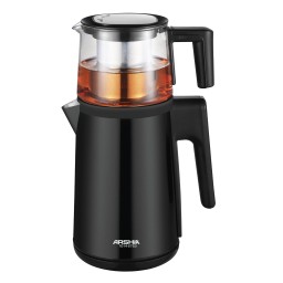 ჩაის დასაყენებელი-შავი ელექტრო 2000ვტ 2/1-ში 1.5ლ T014-2753 27183 ARSHIA-JUSTSHOP.GE-ზე