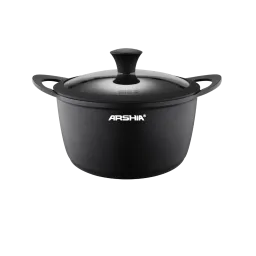 ქვაბი გრანიტის შავი 20სმ თავსახურით CO498-3113 26490 ARSHIA