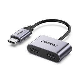 USB-C ადაპტერი UGREEN CM232 (60165) Type-C One-Two Converter, Gray