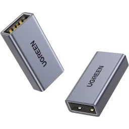 USB ადაპტერი UGREEN US381 (20119) USB 3.0 Type A Female to Female Adapter, Gray-JUSTSHOP.GE-ზე