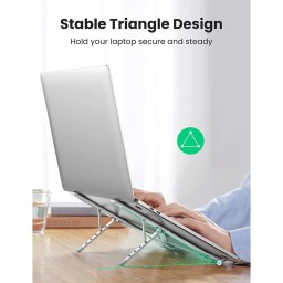 ნოუთბუქის სადგამი UGREEN LP451 (40289) Foldable Laptop Stand, Silver-JUSTSHOP.GE-ზე