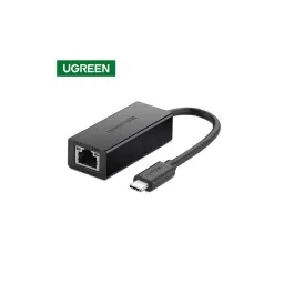 LAN ადაპტერი UGREEN (30287), Type-C to LAN 10/100Mbps Ethernet Adapter, Black-JUSTSHOP.GE-ზე