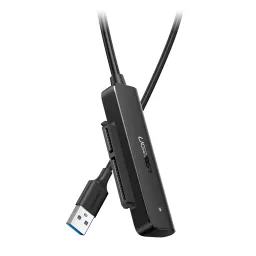 USB ადაპტერი UGREEN CM321 (70609) USB 3.0 to SATA III Adapter Cable, 50cm, for 2.5 SATA SSD/HDD Black-JUSTSHOP.GE-ზე