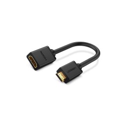ადაპტერი UGREEN 20137 Mini HDMI Male to HDMI Female Adapter Cable, 22cm, Black-JUSTSHOP.GE-ზე
