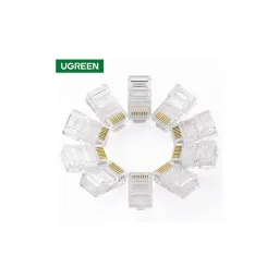 ქსელის კაბელის კონექტორი UGREEN NW110 (20329) RJ45 Network Connector for UTP Cat 5, Cat 5e 10pcs-JUSTSHOP.GE-ზე