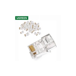 ქსელის კაბელის კონექტორი UGREEN NW110 (20331) RJ45 Network Connector for UTP Cat 5, Cat 5e 50pcs-JUSTSHOP.GE-ზე