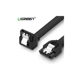 SATA კაბელი UGREEN US217 (30797) SATA 3.0 Data Cable 90° Elbow, 0.5m, Black-JUSTSHOP.GE-ზე