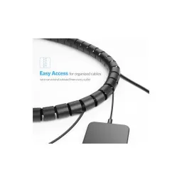 კაბელ მენეჯერი UGREEN LP121 (30819) Cable Organizer, 3m, Black-JUSTSHOP.GE-ზე