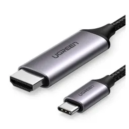 HDMI კაბელი UGREEN MM142 (50570), Type-C to HDMI Cable, 1.5m, Grey/Black