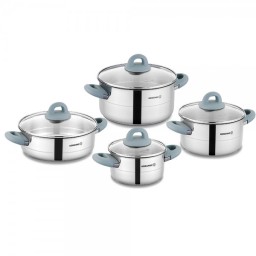 ქვაბისა და ტაფის ნაკრები Korkmaz A1087-1 Hera 8pcs.Set/Mint