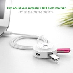 USB ჰაბი UGREEN (20270) USB 4 Ports WHITE-JUSTSHOP.GE-ზე