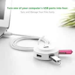 USB ჰაბი UGREEN (20270) USB 4 Ports WHITE-JUSTSHOP.GE-ზე