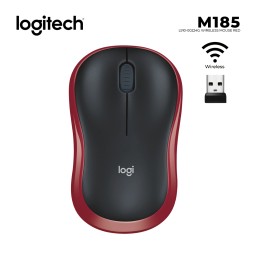 Logitech M185 Wireless Mouse/Red
