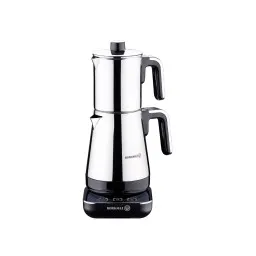 ჩაიდანი Korkmaz A850-02 Moderna Electrical Tea pot Set Black/Chrome-JUSTSHOP.GE-ზე