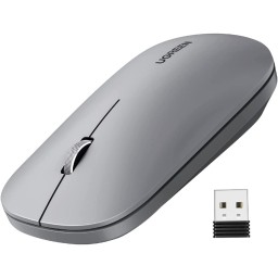 მაუსი Ugreen MU001 (90373), Wireless, 4000DPI, USB, Mouse, Light Gray