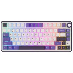 კლავიატურა Royal Kludge RK R75 RGB Mechanical Keyboard, Brown switch, Hot Swappable, Hot Swappable, Type-C wired, Blackberry-JUSTSHOP.GE-ზე