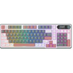 კლავიატურა Royal Kludge RK S98 RGB Mechanical Keyboard, Chartreuse switch, Smart Display, Hot Swappable, Type-C wired, Bluetooth 5.0, 2.4GHz, Camping