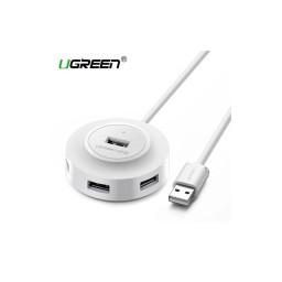 USB ჰაბი UGREEN CR106 (20270), 4xUSB 2.0, 1m, White