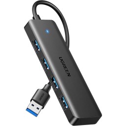 USB ჰაბი UGREEN CM219 (25851), USB 3.0 Hub, Black