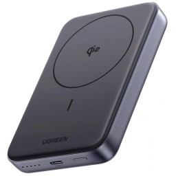 პორტატული დამტენი UGREEN PB761 (45763), 10000mAh 30W, Magnetic Wireless Power Bank, Black