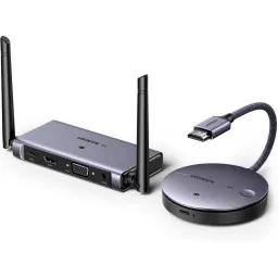 უსადენო HDMI გადამცემი UGREEN CM586 (90909A), 4K@30Hz Wireless HDMI Transmitter And Receiver, Grey