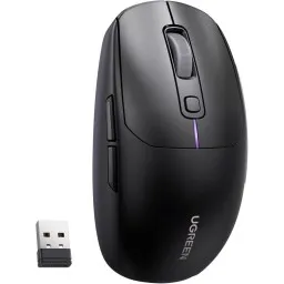 მაუსი UGREEN MU103 (90539), Wireless, 2.4GHz, Bluetooth, USB, Mouse, Black-JUSTSHOP.GE-ზე