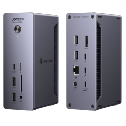 USB-C ჰაბი UGREEN U710 (25054EU) Revodok Max 213, Type-C, USB-A, DP, SD/TF, 3.5mm, Ethernet, USB-C Hub 13-in-1 Docking Station, Grey