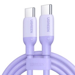 USB კაბელი UGREEN US563 (45180), 60W, Type-C to Type-C, 1m, Purple-JUSTSHOP.GE-ზე