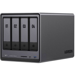 Storage system UGREEN NASync DXP4800 (25372B), Intel N100, 8GB, Diskless, RJ45, USB, Type-C, HDMI, Space Gray-JUSTSHOP.GE-ზე