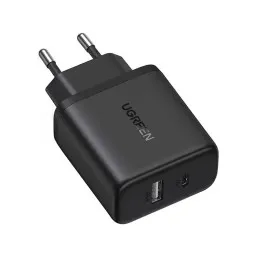 მობილურის დამტენი UGREEN X227 (45302), 20W, Type-C, USB, Black-JUSTSHOP.GE-ზე