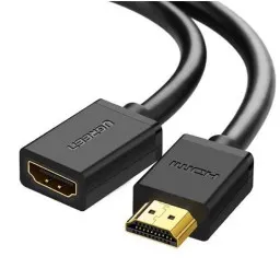 HDMI კაბელი UGREEN HD107 (10142), HDMI Male to Female Cable, 2m, Black-JUSTSHOP.GE-ზე