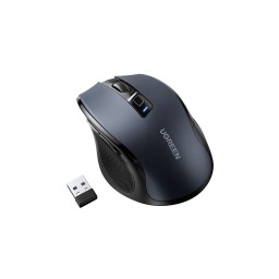მაუსი UGREEN MU006 (90545) Ergonomic Wireless 2.4G Mouse, 4000DPI, Silence Design, Black-JUSTSHOP.GE-ზე