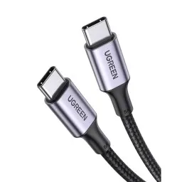 USB კაბელი UGREEN US316 (70427) 100W, Type-C to Type-C Fast Charging Cable, 1m, Black-JUSTSHOP.GE-ზე