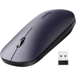 მაუსი UGREEN MU001 (90372) Wireless 2.4G Slim Silent Mouse, 4000DP, Light Black-JUSTSHOP.GE-ზე