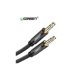 აუდიო კაბელი UGREEN AV112 (50361) 3.5mm Male To 3.5mm Male Cable, 1m, Black-JUSTSHOP.GE-ზე